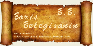 Boris Belegišanin vizit kartica